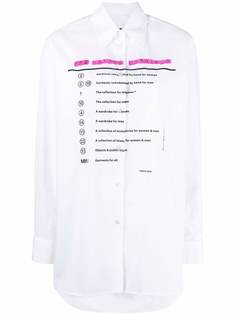 MM6 Maison Margiela рубашка с завязками и надписью