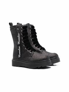 Monnalisa ботинки на массивной подошве с блестками