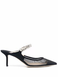 Jimmy Choo мюли с заостренным носком и кристаллами