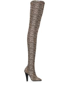 Saint Laurent ботфорты из ткани клоке