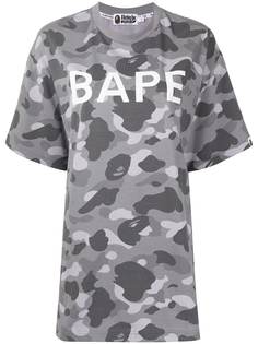 A BATHING APE® платье-футболка с камуфляжным принтом Bape
