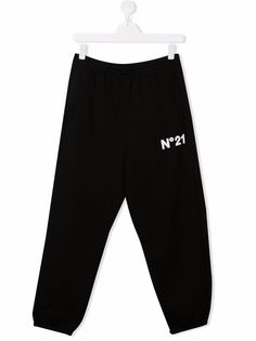 Nº21 Kids спортивные брюки с тисненым логотипом