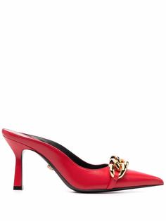 Versace мюли с цепочкой и декором Medusa