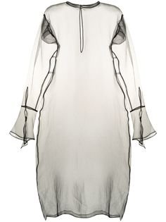 sulvam прозрачное платье миди Organdy