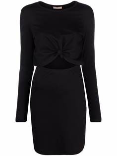 12 STOREEZ платье с вырезом и драпировкой