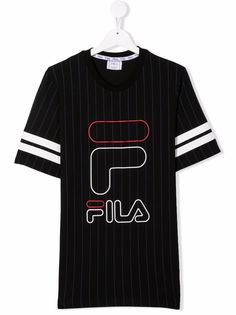 Fila Kids футболка с V-образным вырезом и логотипом