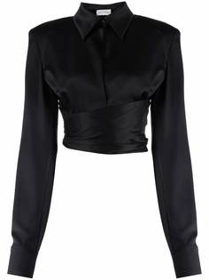 Magda Butrym блузка с запахом и вырезами
