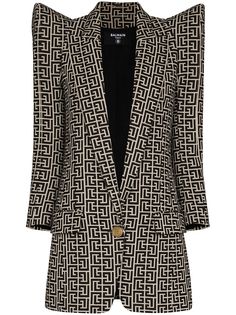 Balmain блейзер с монограммой
