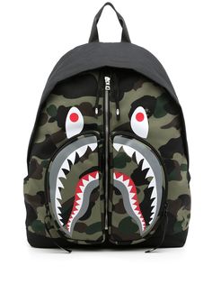 A BATHING APE® рюкзак Shark с камуфляжным принтом Bape