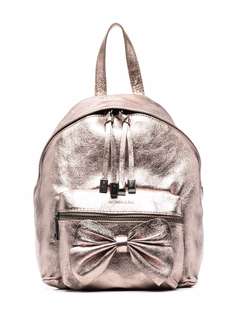 Monnalisa рюкзак с эффектом металлик и бантом