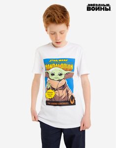 Белая футболка с принтом Star Wars для мальчика Gloria Jeans