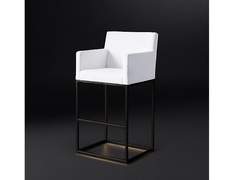 Барный стул emery track bronze (idealbeds) белый 53x107x53 см.