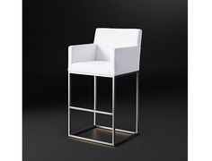 Барный стул emery track polished (idealbeds) белый 53x107x53 см.