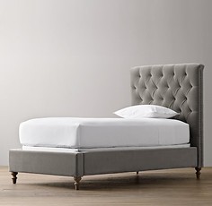 Кровать детская velvet (idealbeds) серый 100x115x215 см.