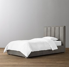 Кровать детская carver leather (idealbeds) серый 110x115x220 см.