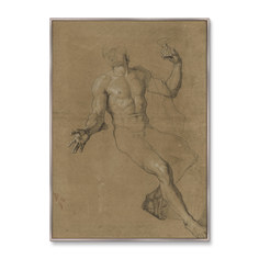 Репродукция картины на холсте bacchus , 1685г. (картины в квартиру) бежевый 75x105 см.