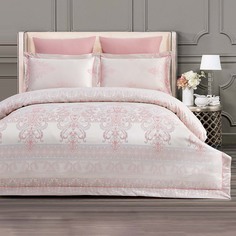 Комплект постельного белья Arya Home Majestik Clara розовый Евро