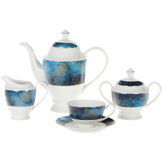 Сервиз чайный Macbeth bone porcelain Galaxy 15 предметов на 6 персон