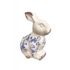 Фигурка Royal Garden Co. UK Лазурит Кролик белый с голубым 20 см