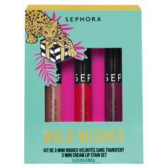 Wild Wishes Cream Lip Stain Набор жидких мини-помад для губ Sephora Collection