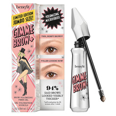 Jumbo Gimme Brow+ 2021 Оттеночный гель-фибра для бровей 4 - темно-коричневый (теплый оттенок) Benefit