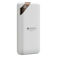 Внешний аккумулятор (Power Bank) Canyon PB202, 20000мAч, белый [cne-cpbp20w]
