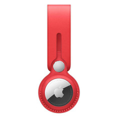 Брелок для метки Apple AirTag Leather Loop, красный [mk0v3zm/a]