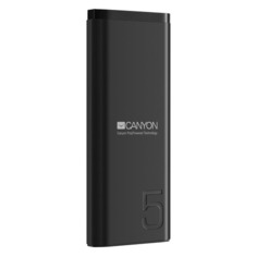 Внешний аккумулятор (Power Bank) Canyon PB-53, 5000мAч, черный [cne-cpb05b]