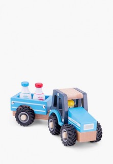 Набор игровой New Classic Toys Трактор с прицепом (молоко)