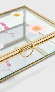 Stradivarius Стеклянная Шкатулка С Цветочным Рисунком Multicolor 103