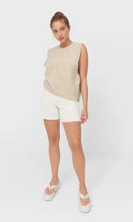 Stradivarius Жилет Из Рельефного Материала Цвет Камня M