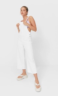 Stradivarius Комбинезон Из Твила Белый 34