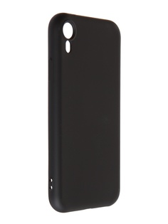 Чехол DF для APPLE iPhone XR с микрофиброй Silicone Black iOriginal-07