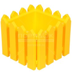 Горшок для цветов пластиковый Элластик-пласт Лардо малый желтый