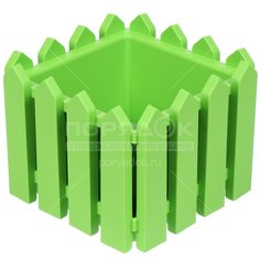 Горшок для цветов пластиковый Элластик-Пласт Лардо малый салатовый, 19.5х19.5х15.6 см