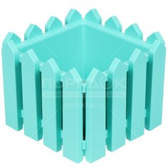 Горшок для цветов пластиковый Элластик-Пласт Лардо малый бирюзовый, 19.5х19.5х15.6 см