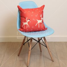 Наволочка, 43х43 см, Новогодние олени T2020-62 декоративная