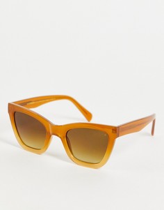 Коричневые солнцезащитные oversized-очки «кошачий глаз» в стиле унисекс A.Kjaerbede Big Kanye-Коричневый цвет