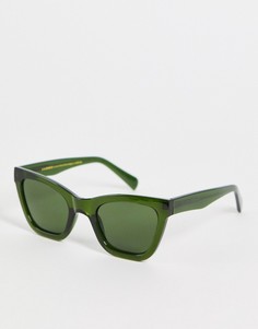 Темно-зеленые солнцезащитные очки «кошачий глаз» в стиле унисекс A.Kjaerbede Big Kanye-Зеленый цвет