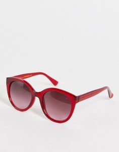 Круглые женские солнцезащитные очки в красной оправе A.Kjaerbede-Красный