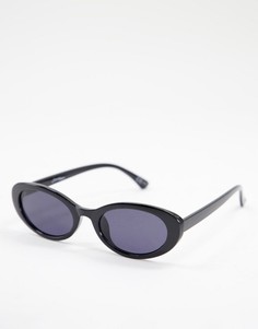 Женские черные солнцезащитные очки в овальной оправе Jeepers Peepers-Черный цвет
