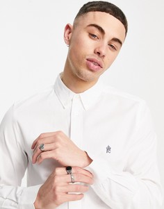 Белая оксфордская рубашка с длинными рукавами French Connection-Белый