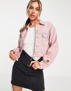Короткая куртка розового цвета Tommy Jeans-Розовый цвет