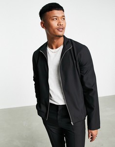 Черная строгая олимпийка от комплекта ASOS DESIGN-Черный цвет