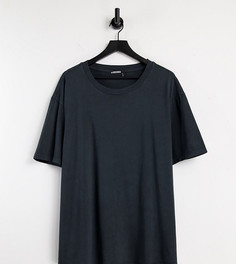 Черная выбеленная футболка в стиле oversized ASOS DESIGN Curve-Серый