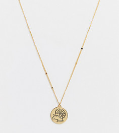 Золотистое ожерелье с зодиакальной подвеской со знаком Овна и камнем-оберегом Kate Spade-Золотистый