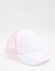 Белая с розовым кепка ASOS DESIGN-Multi