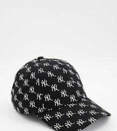 Черная кепка с монограммой "NY" New Era Exclusive 9Forty-Черный цвет