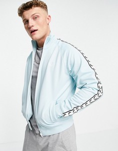 Голубая олимпийка с полосками по бокам Fred Perry-Голубой
