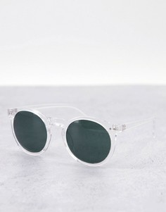 Солнцезащитные очки в круглой прозрачной оправе в стиле унисекс AJ Morgan-Прозрачный